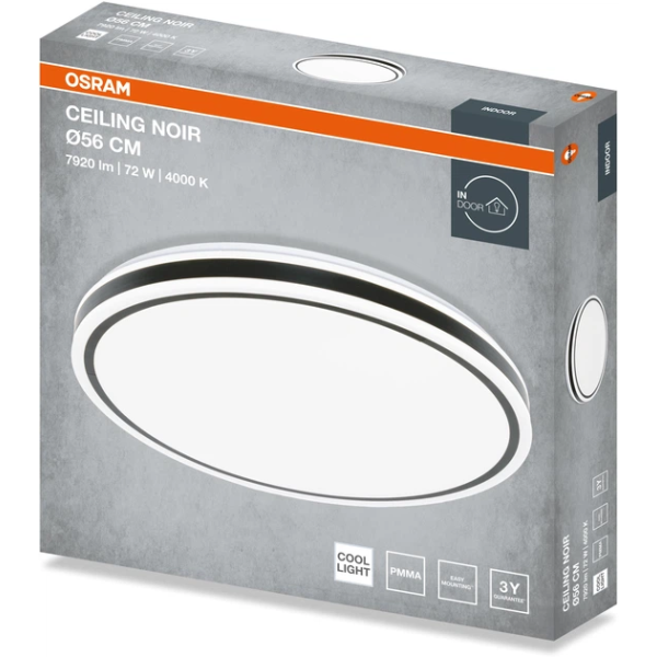 Фото - Светодиодный светильник Osram CEILING NOIR 600мм Round 72Вт 4000K (4099854664281)