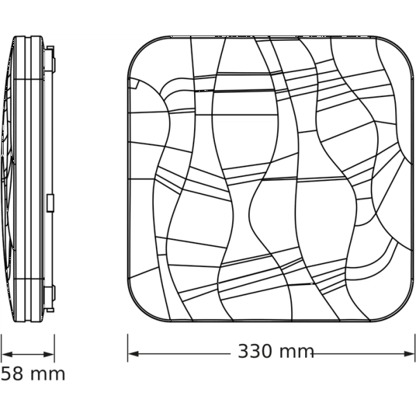 Фото - Світлодіодний світильник Osram CEILING PAVO 330мм Square 24Вт 4000K (4099854663925)