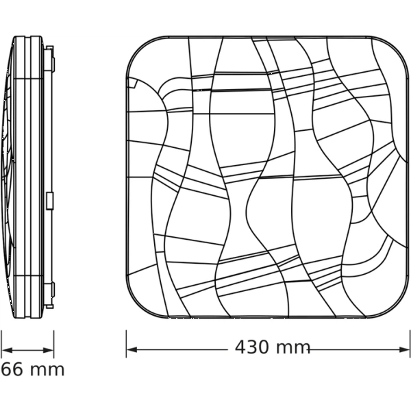 Фото - Светодиодный светильник Osram CEILING PAVO 430мм Square 48Вт 4000K (4099854664625)