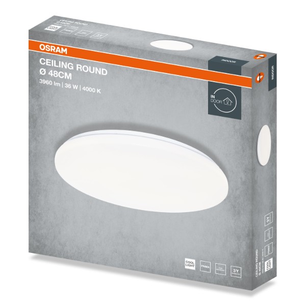 Фото - Світлодіодний світильник Osram CEILING ROUND 36Вт 4000K 2880Лм (4099854648021)