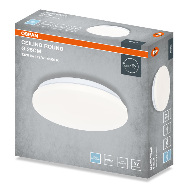 Фото - Світлодіодний світильник Osram CEILING ROUND 12Вт 6500K 960Лм (4099854647178)