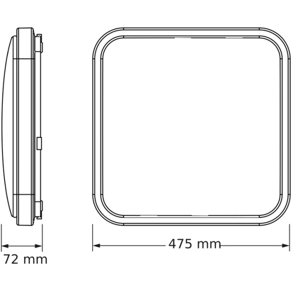 Фото - Світлодіодний світильник Osram CEILING SKYNE 480мм Square 72Вт 4000K (4099854663901)