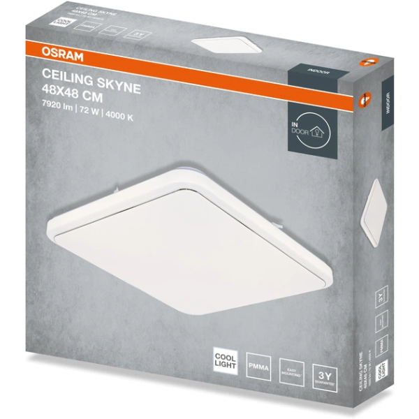 Фото - Світлодіодний світильник Osram CEILING SKYNE 480мм Square 72Вт 4000K (4099854663901)