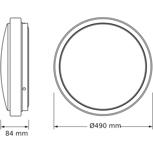 Фото - Світлодіодний світильник Osram CEILING SKYNE 480мм Round 48Вт 4000K (4099854664717)