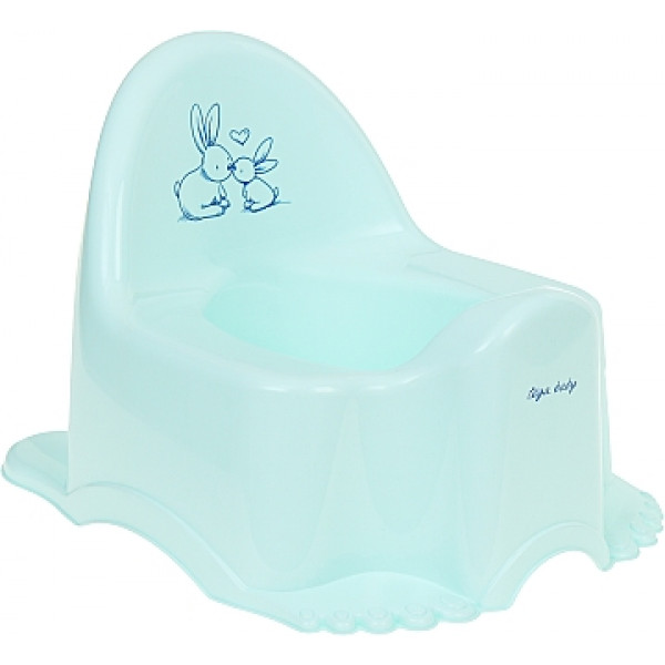 Фото - Горшок детский Tega Baby EСО Зайчики с музыкой Мятный (PO-059-105)