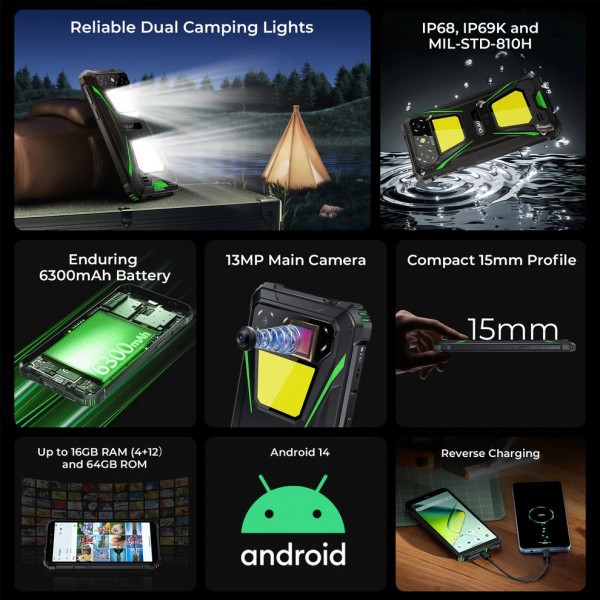 Фото - Смартфон OUKITEL G5 4/256Gb Green