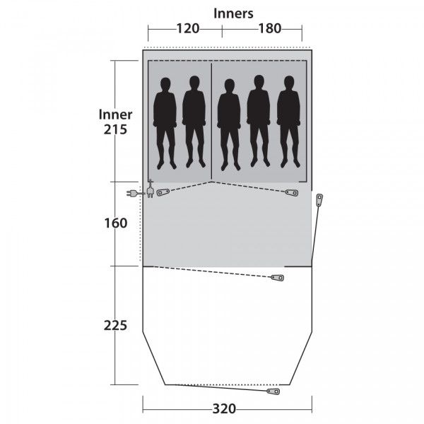 Фото - Палатка Outwell Collingwood 5 Green (111064)