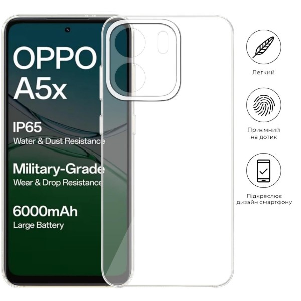 Фото - Чохол для смартфону BeCover for Oppo A5x 4G/5G Transparancy (713789)