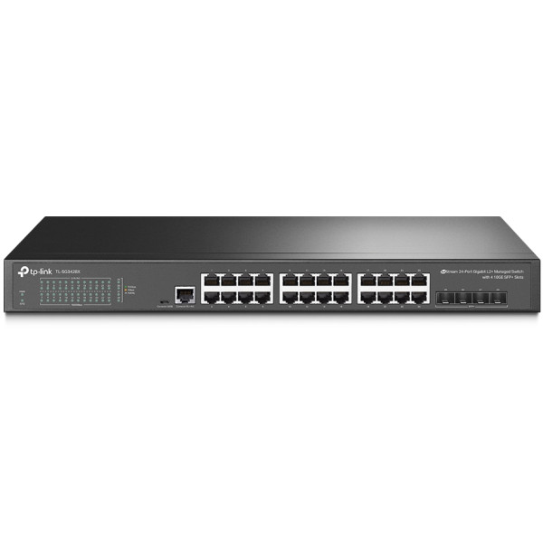 Фото - Коммутатор локальної мережі (Switch) TP-Link JetStream 24-Port Gigabit L2+ Managed Switch with 4 10GE SFP+ Slots (SG3428X)