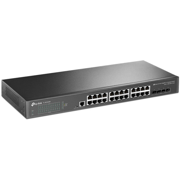 Фото - Коммутатор локальної мережі (Switch) TP-Link JetStream 24-Port Gigabit L2+ Managed Switch with 4 10GE SFP+ Slots (SG3428X)