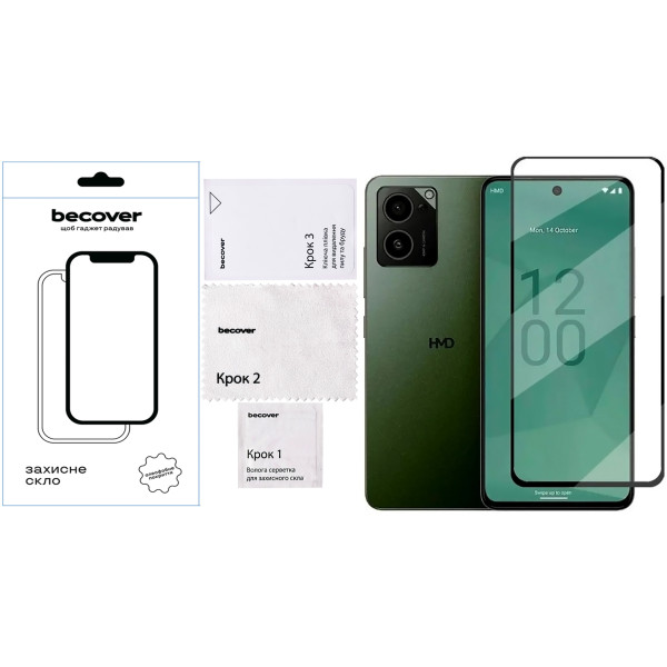 Фото - Захисне скло для смартфону BeCover for HMD Pulse Pro Black (712487)