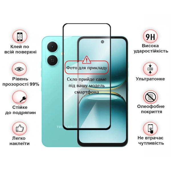 Фото - Защитное стекло для смартфона BeCover for Tecno Spark Go 2 (KM4) 10D Black (714370)
