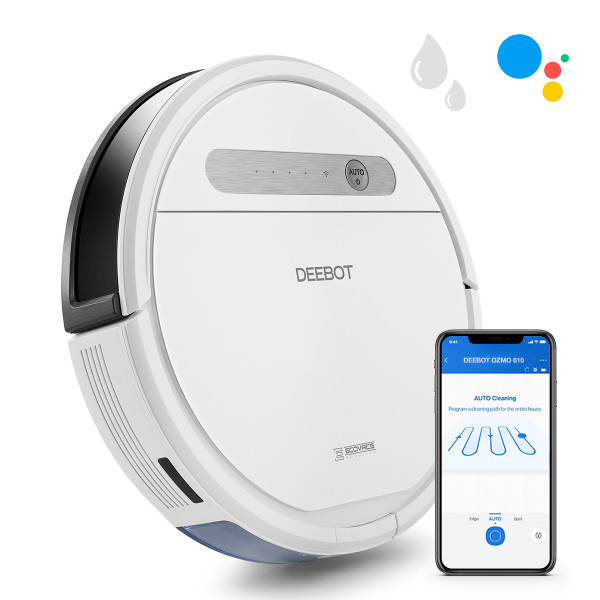 Фото - Робот-пылесос моющий Ecovacs DEEBOT OZMO 610 White (DD4G) Фото - Робот-пылесос моющий Ecovacs DEEBOT OZMO 610 White (DD4G)