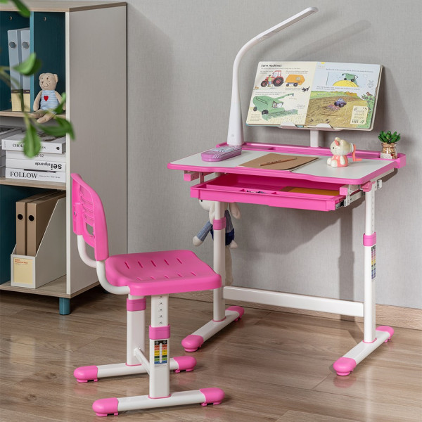 Фото - Комплект меблів шкільний 2 елементи FunDesk Bellissima Pink