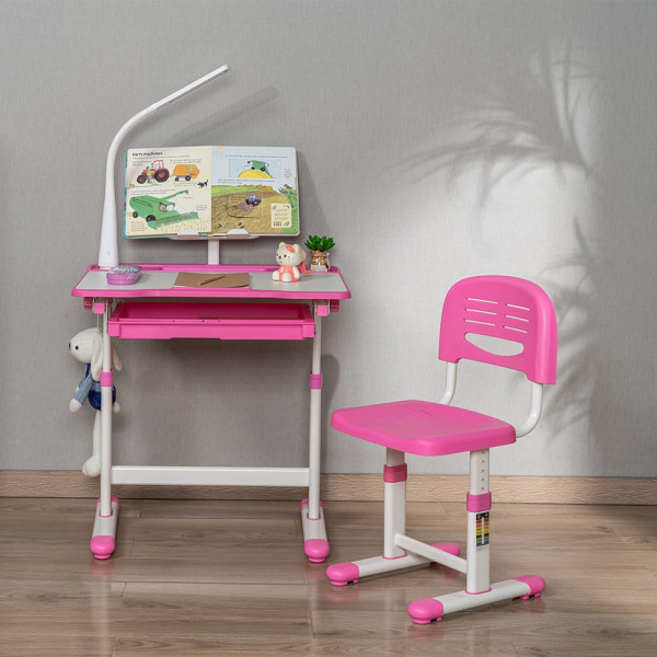 Фото - Комплект меблів шкільний 2 елементи FunDesk Bellissima Pink