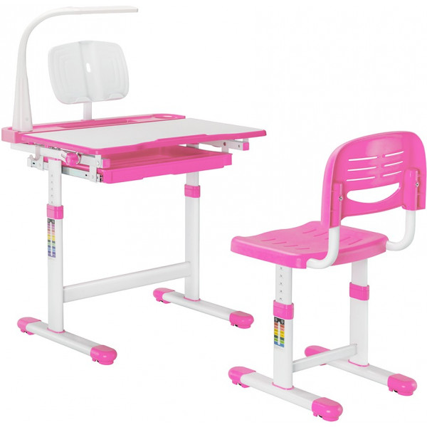 Фото - Комплект меблів шкільний 2 елементи FunDesk Bellissima Pink