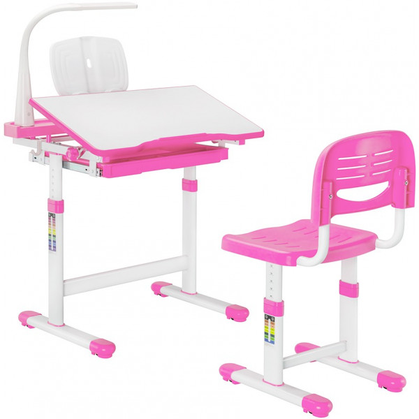 Фото - Комплект меблів шкільний 2 елементи FunDesk Bellissima Pink