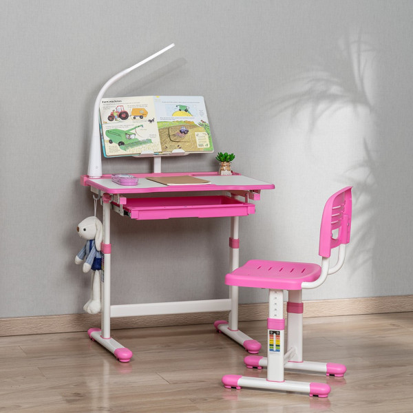 Фото - Комплект меблів шкільний 2 елементи FunDesk Bellissima Pink