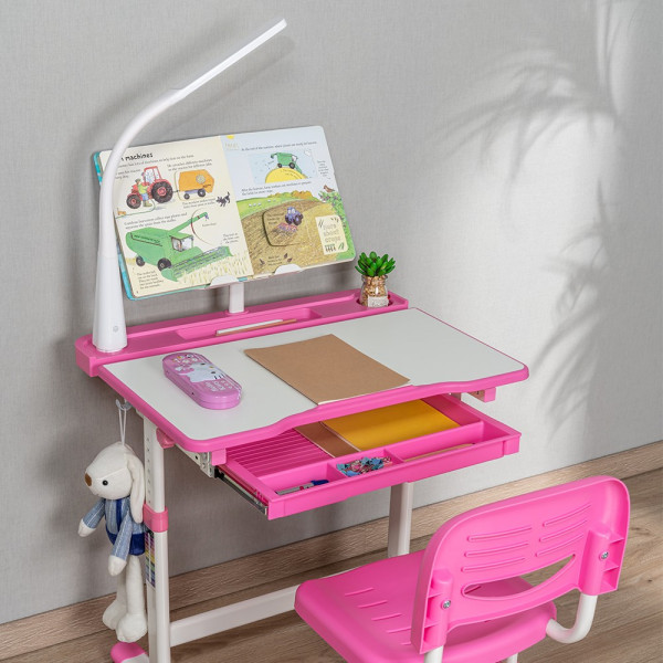 Фото - Комплект меблів шкільний 2 елементи FunDesk Bellissima Pink