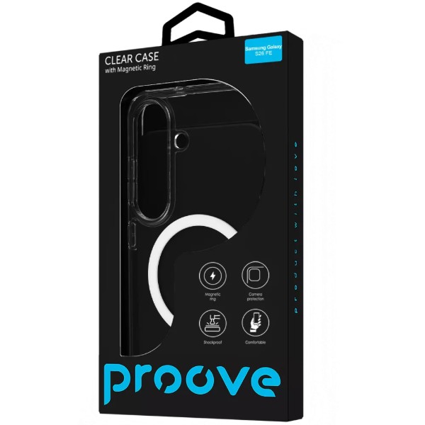 Фото - Чохол для смартфону Proove Clear Case with Magnetic Ring Samsung Galaxy S26 FE clear (PCCLSGFE2601)