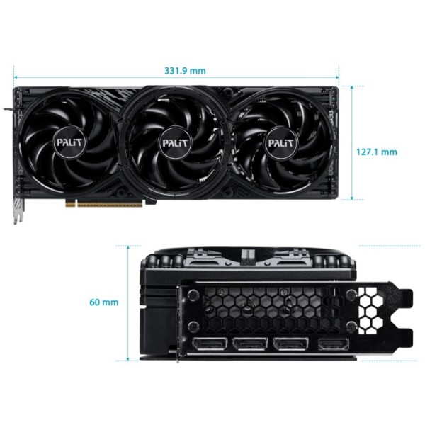 Фото - Відеокарта Palit NVIDIA RTX5080 GAMINGPRO OC 16GB GDDR7 256bit 3-DP HDMI (NE75080S19T2-GB2031A)