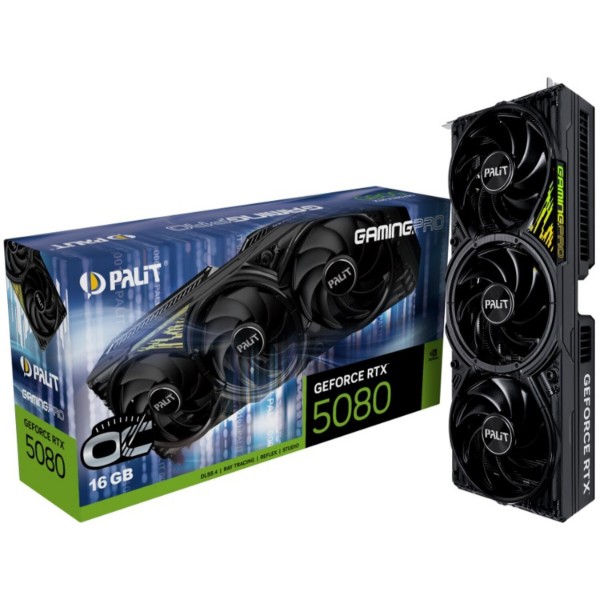 Фото - Відеокарта Palit NVIDIA RTX5080 GAMINGPRO OC 16GB GDDR7 256bit 3-DP HDMI (NE75080S19T2-GB2031A)