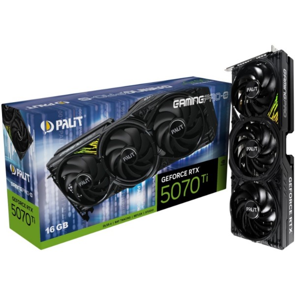 Фото - Видеокарта Palit NVIDIA RTX5070Ti GAMINGPRO-S 16GB GDDR7 (NE7507T019T2-GB2031U)
