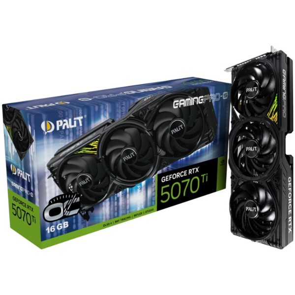 Фото - Відеокарта Palit NVIDIA RTX5070Ti GAMINGPRO-S OC 16GB GDDR7 (NE7507TS19T2-GB2031U)