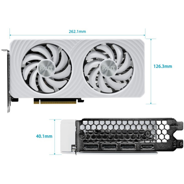 Фото - Відеокарта Palit NVIDIA RTX5060Ti WHITE OC 8GB GDD R7 (NE7506TU19P1-GB2062M)
