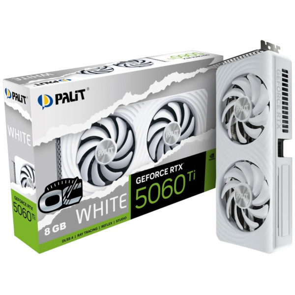 Фото - Відеокарта Palit NVIDIA RTX5060Ti WHITE OC 8GB GDD R7 (NE7506TU19P1-GB2062M)