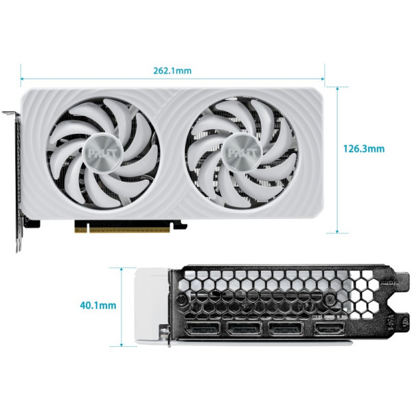 Фото - Відеокарта Palit NVIDIA RTX5060Ti WHITE OC 16GB GD DR7 (NE7506TU19T1-GB2061M)