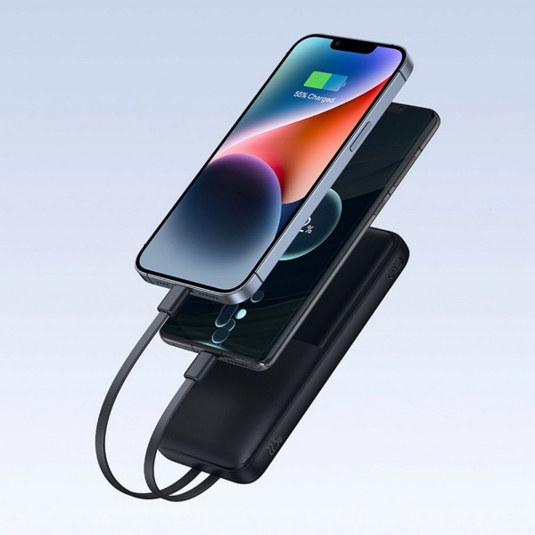 Фото - Батарея мобільна Baseus Lipow Dual-Cable 10000mAh 22.5W Black (P10079101123-00)