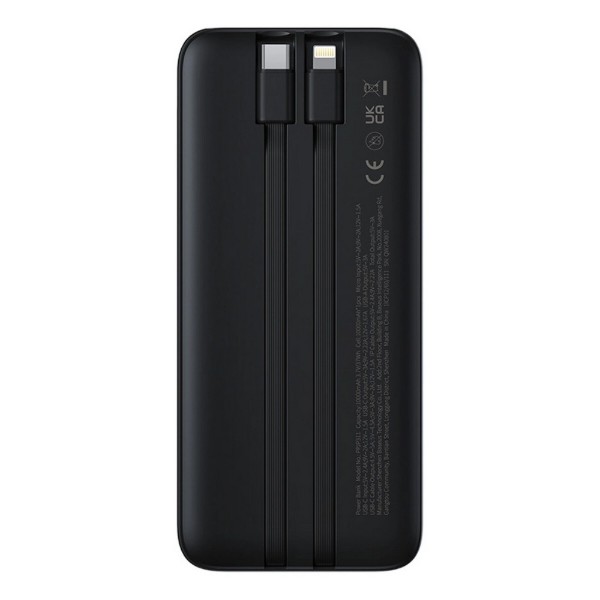 Фото - Батарея мобільна Baseus Lipow Dual-Cable 10000mAh 22.5W Black (P10079101123-00)