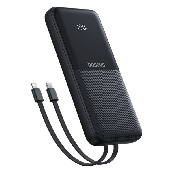 Фото - Батарея мобільна Baseus Lipow Dual-Cable 10000mAh 22.5W Black (P10079101123-00)