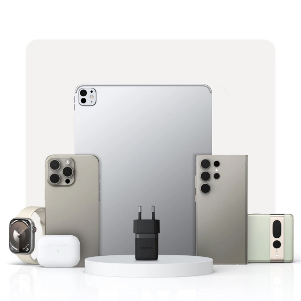 Фото - Мережевий зарядний пристрій Baseus Palm Fast Charger C+U 30W EU Cluster Black (P1011160A113-00)