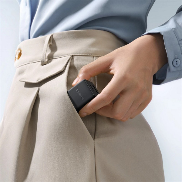 Фото - Мережевий зарядний пристрій Baseus Palm Fast Charger C+U 30W EU Cluster Black (P1011160A113-00)