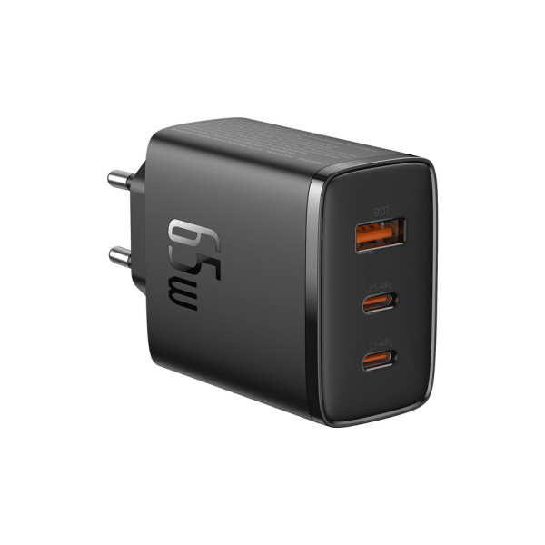 Фото - Сетевое зарядное устройство Baseus Cube Pro Fast Charger 2C+U 65W EU Cluster Black (P10152301113-00)