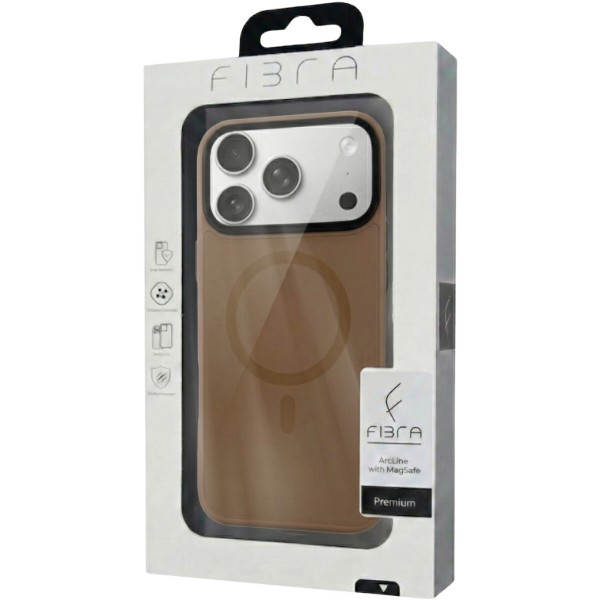 Фото - Чохол для смартфону BeCover FIBRA ArcLine Case with MagSafe for Apple iPhone 17 Pro Brown (715383)