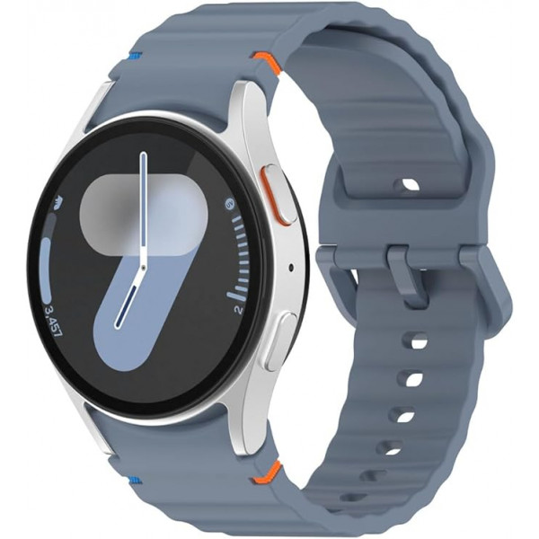 Фото - Ремінець для смарт-годинника BeCover Ribbed Tape for Samsung Galaxy Watch (20mm) 3 41mm/4 40mm-44mm/5 40-44mm/6 40-44mm/7 40-44mm Blue (712038)
