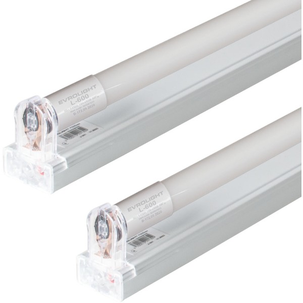 Фото - Светодиодный светильник EVROLIGHT балка B-1-600 и LED-лампа Т8 EVROLIGHT 9 Вт 6400К 2 шт. (000058973)