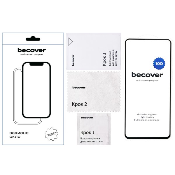 Фото - Захисне скло для смартфону BeCover for Oppo А60 4G / A3 / A3x / A40m 10D Black (712354)