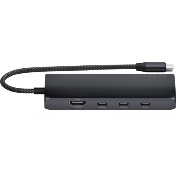 Фото - Хаб USB Satechi USB-C Multiport Adapter 8K with Ethernet V3 Midnight (ST-P8KED)