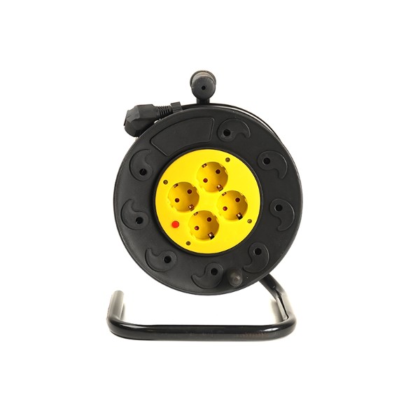 Фото - Подовжувач 220В PowerPlant JY-2002/30 (PPRA10M300S4) 4 розетки 30m Black-Yellow