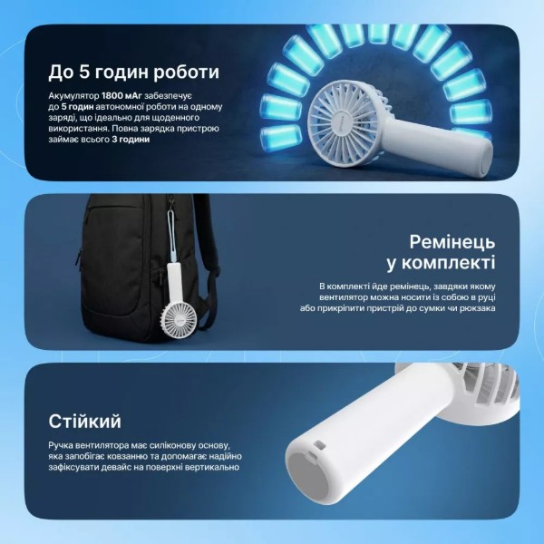 Фото - Вентилятор портативный Proove Carlson Lite white (PFCL03002002)