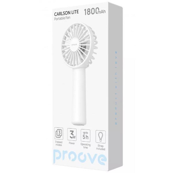 Фото - Вентилятор портативный Proove Carlson Lite white (PFCL03002002)
