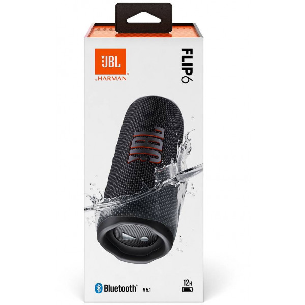 Фото - Уцінка - Портативна акустика JBL Flip 6 Black (JBLFLIP6BLKEU)