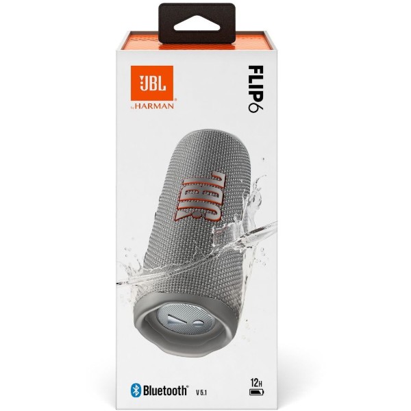 Фото - Портативна акустика JBL Flip 6 Grey (JBLFLIP6GREY)