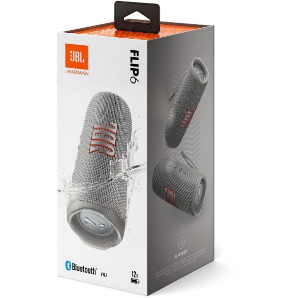 Фото - Портативна акустика JBL Flip 6 Grey (JBLFLIP6GREY)