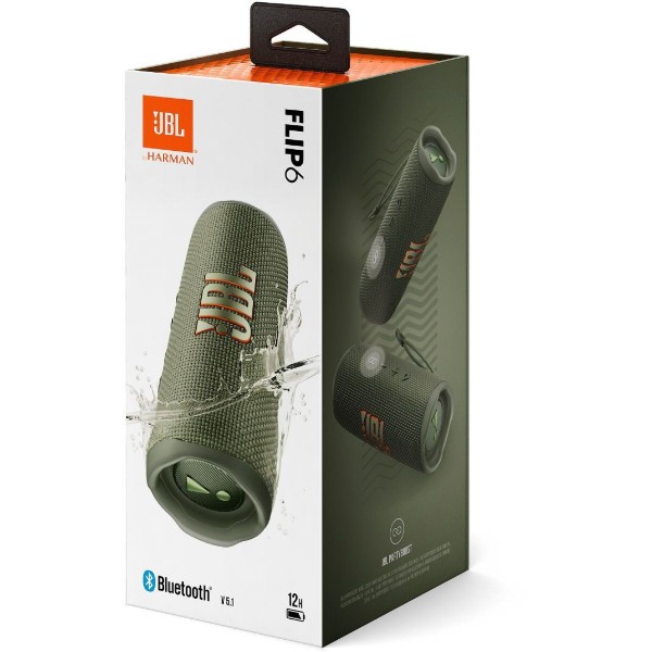 Фото - Портативна акустика JBL Flip 6 Green (JBLFLIP6GREN)
