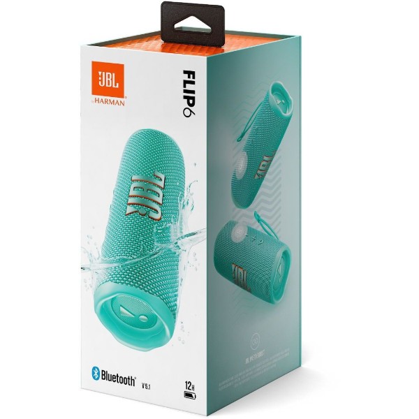 Фото - Портативная акустика JBL Flip 6 Teal (JBLFLIP6TEAL)